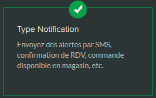 Campagne notification SMS