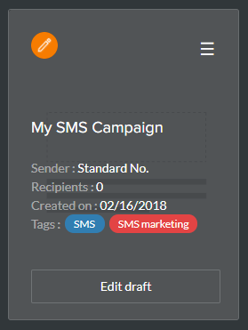 Modifier une campagne SMS existante