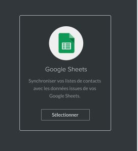 Connecteur Google Sheets